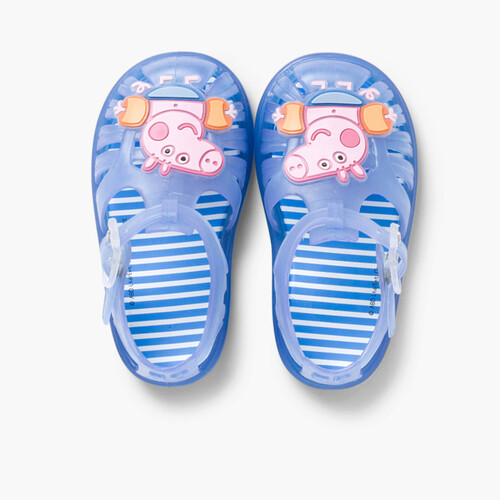 Boys George Pig Jelly Shoes Blue