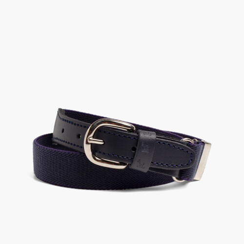 Boy's Plain Elastic Belt Navy Blue