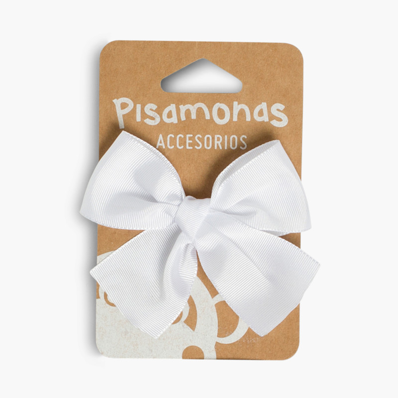 Hair tie with big bow White