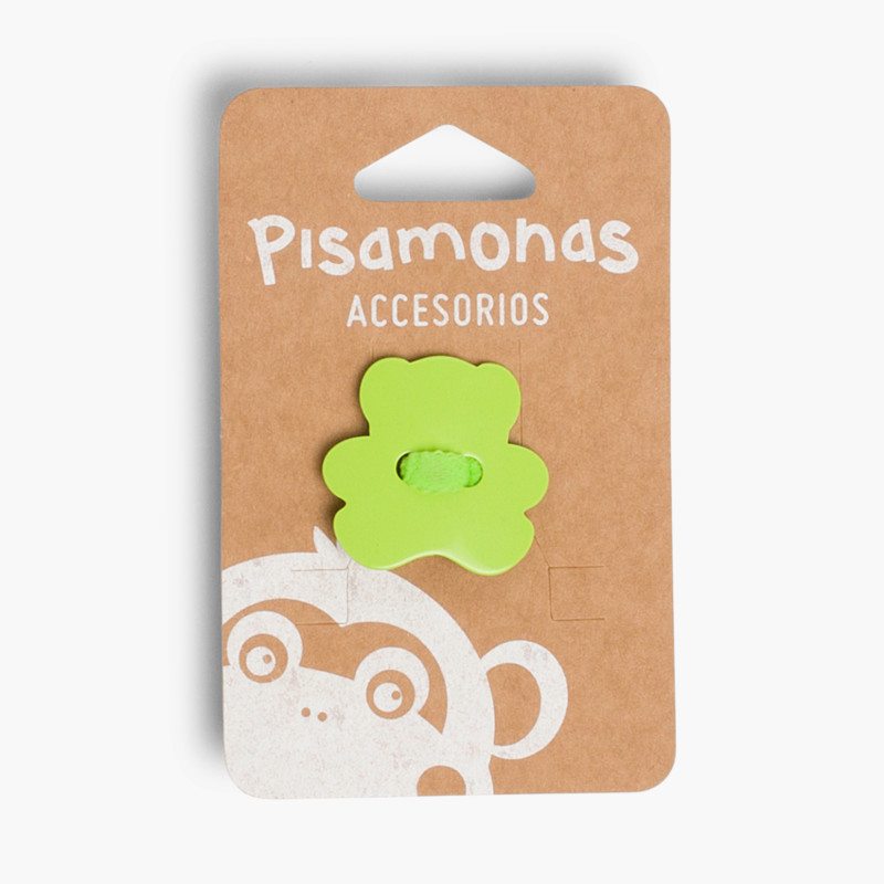 Girl's Hair Tie Teddy Bear Pony Tail Holder Pistachio Green
