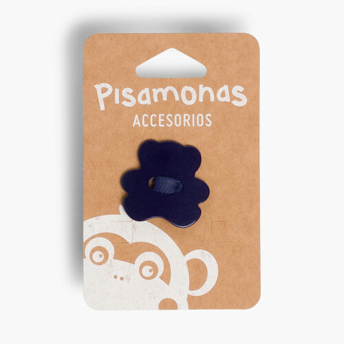 Girl's Hair Tie Teddy Bear Pony Tail Holder Navy Blue