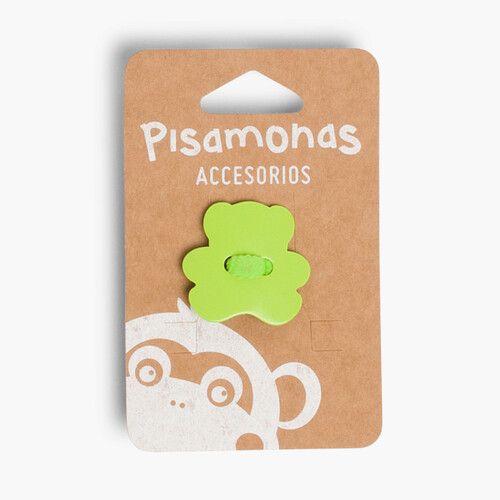 Girl's Hair Tie Teddy Bear Pony Tail Holder Pistachio Green