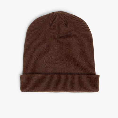 CONDOR Ribbed Beanie 1x1 Brown