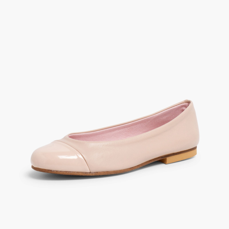 Ballet pumps and flats for girls and ladies in patent leather and Nappa Nude