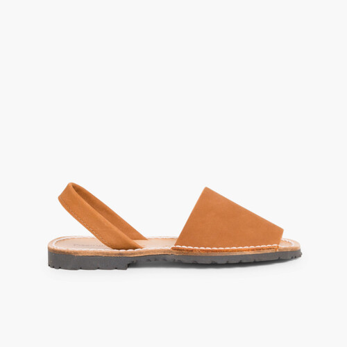 Nubuck Avarcas Menorcan Sandals Brown