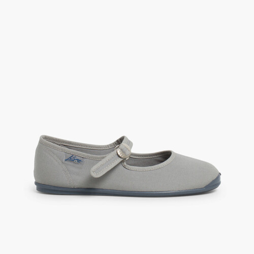 Girls Canvas Mary Janes by La Cadena Grey