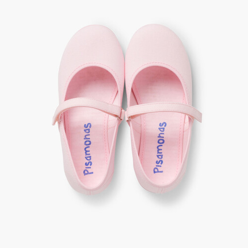 Girls Riptape Canvas Mary Janes Pink