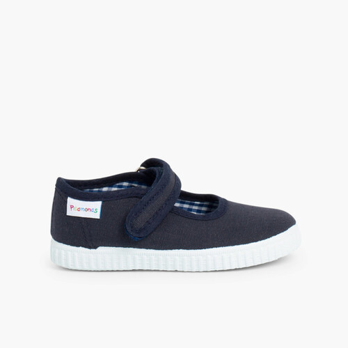Girls Riptape Mary Janes Navy Blue