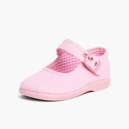 Girls Canvas Mary Jane Shoes Pink