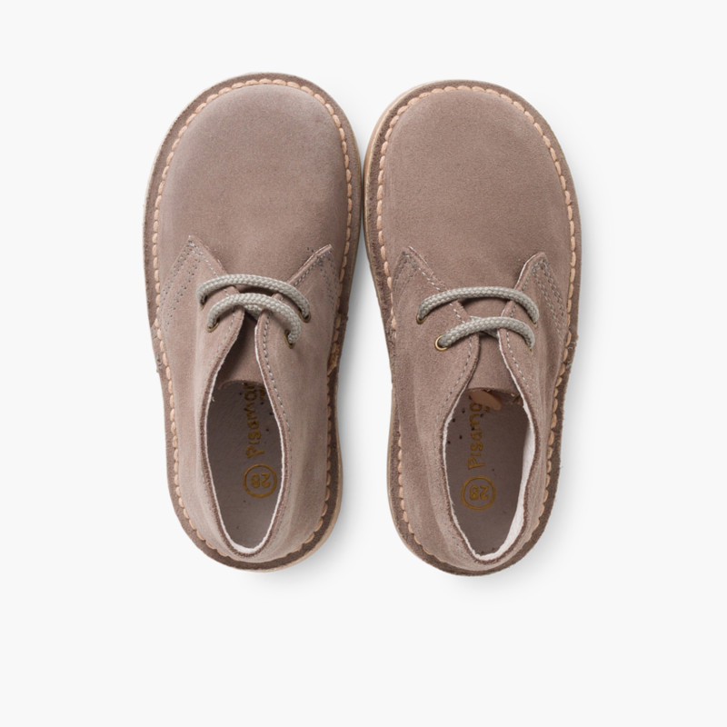 Lace-up Safari Desert Boots Grey