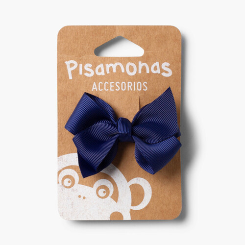 Girl´s Hair Clip - Medium Bow Navy Blue