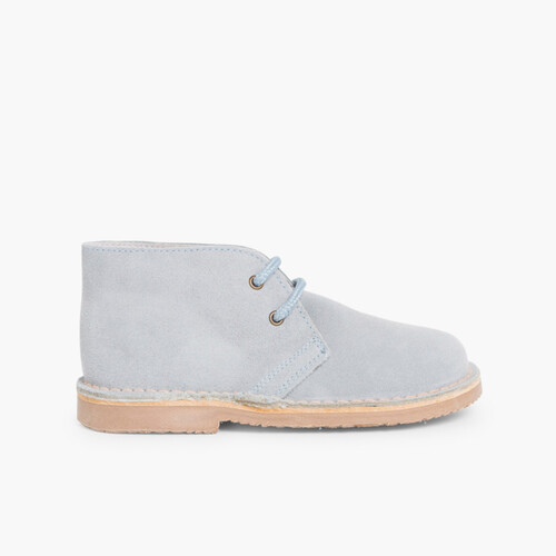 Lace-up Safari Desert Boots Sky Blue