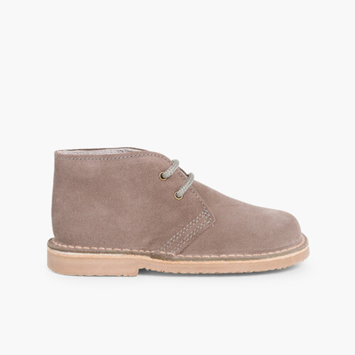 Lace-up Safari Desert Boots Grey