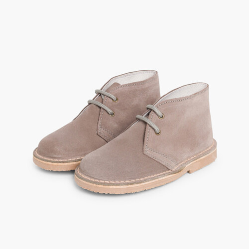 Lace-up Safari Desert Boots Grey