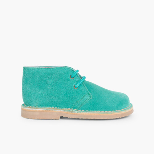 Lace-up Safari Desert Boots Emerald Green