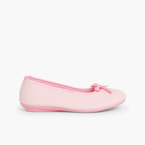 Ballerina Slippers with bow Pink