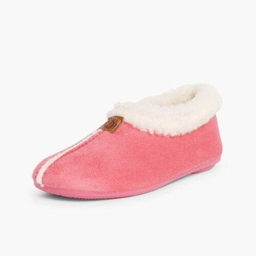 Faux Sheepskin Slippers Pink