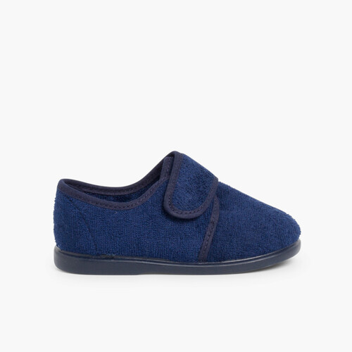 Kids Riptape Slippers Navy Blue