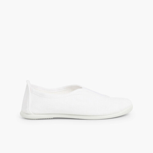 Canvas Gym Plimsolls White