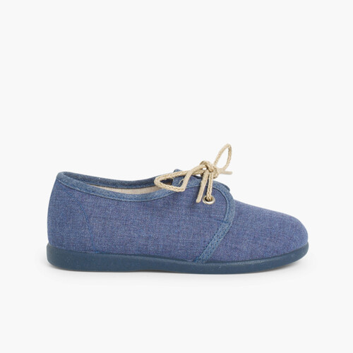Boys Canvas Blucher Shoe Blue