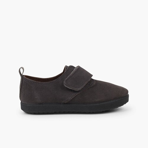 Casual loop fasteners bluchers in suede Grey