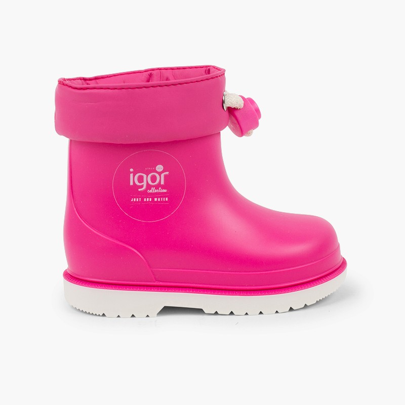 Short Adjustable Wellies Toddlers Fuchsia