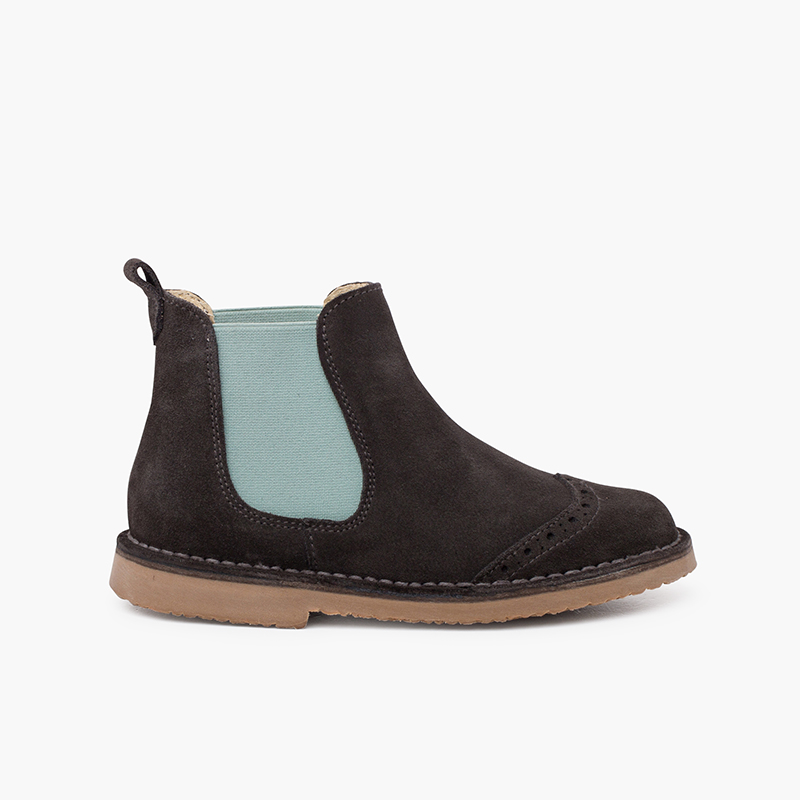  Side stretch chopped chelsea boot Grey