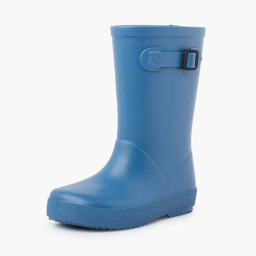  Pastel buckle rain boots Blue
