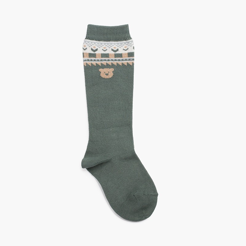  Bear high socks Lichen Green