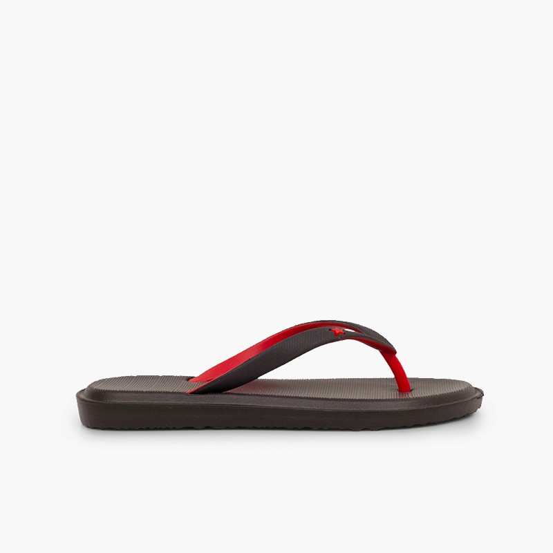 Flip flops kids beach and pool Black