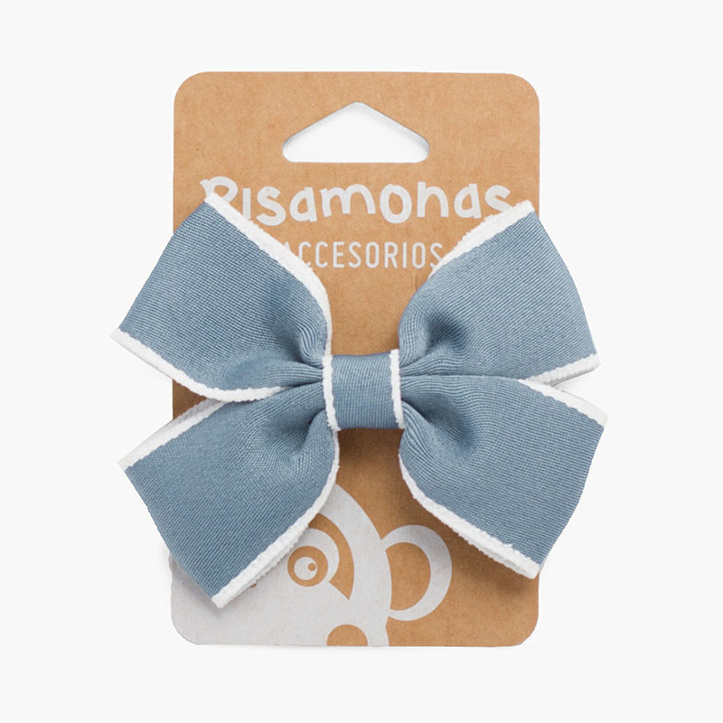  White edge loop clip Blue Klein