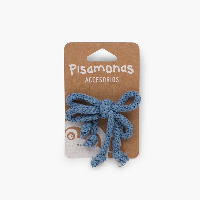 Bow Rope Hair Tie  Blue Klein