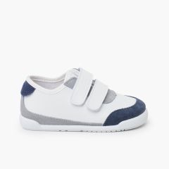 White and Navy Blue