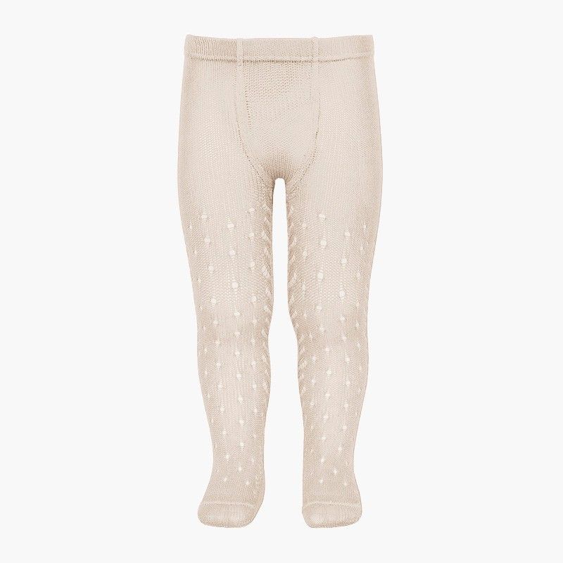 CONDOR Pointelle Summer woollen tights