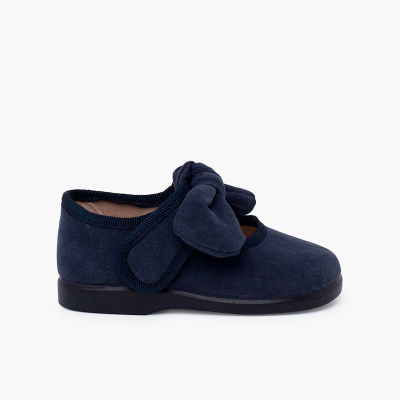 Girls loop fasteners Bow Mary Janes