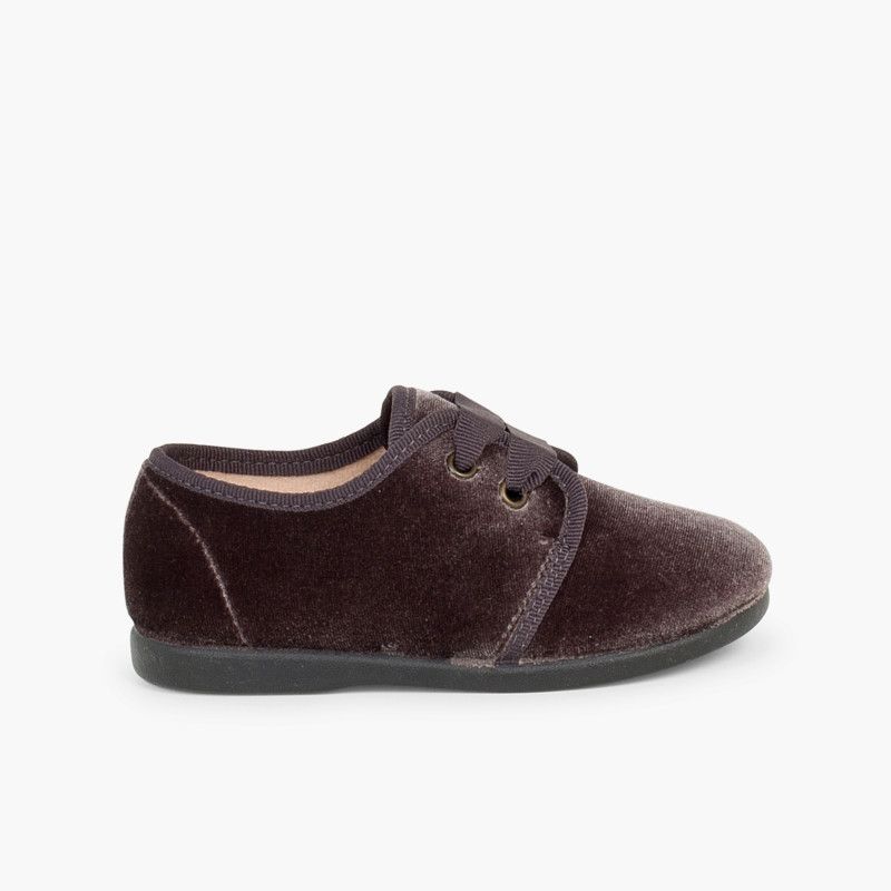 Velvet Lace-up Shoes