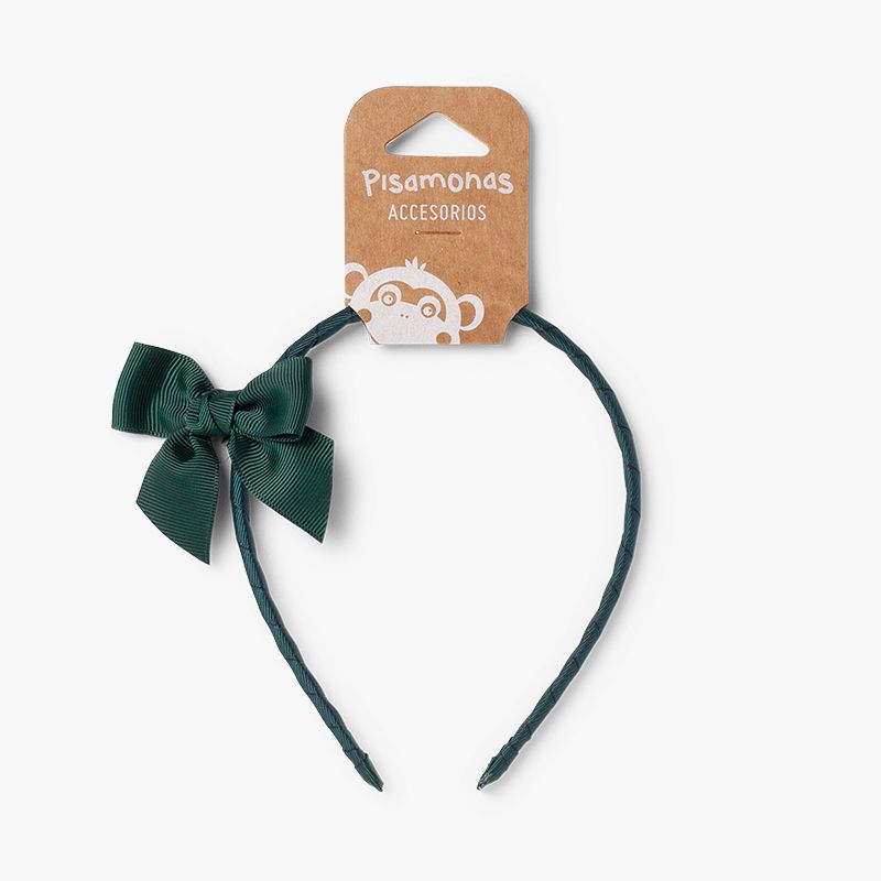 Narrow headband with bow