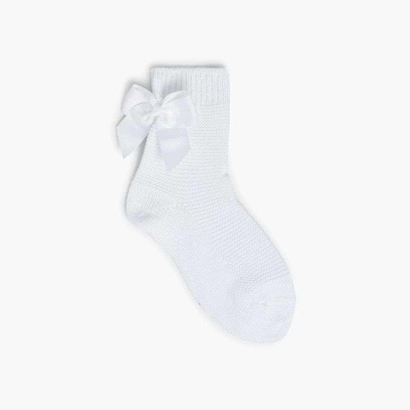 Condor plain short socks with bows