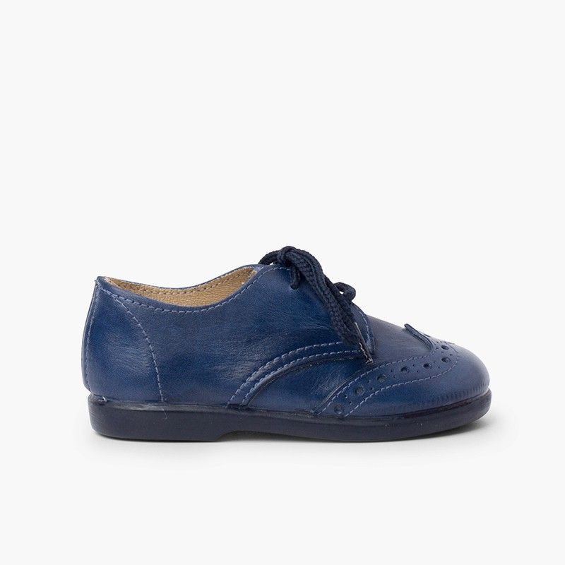 Boys Leather Brogue Bluchers 