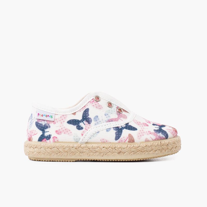 Butterflies Elastic Tongue Trainers without Laces