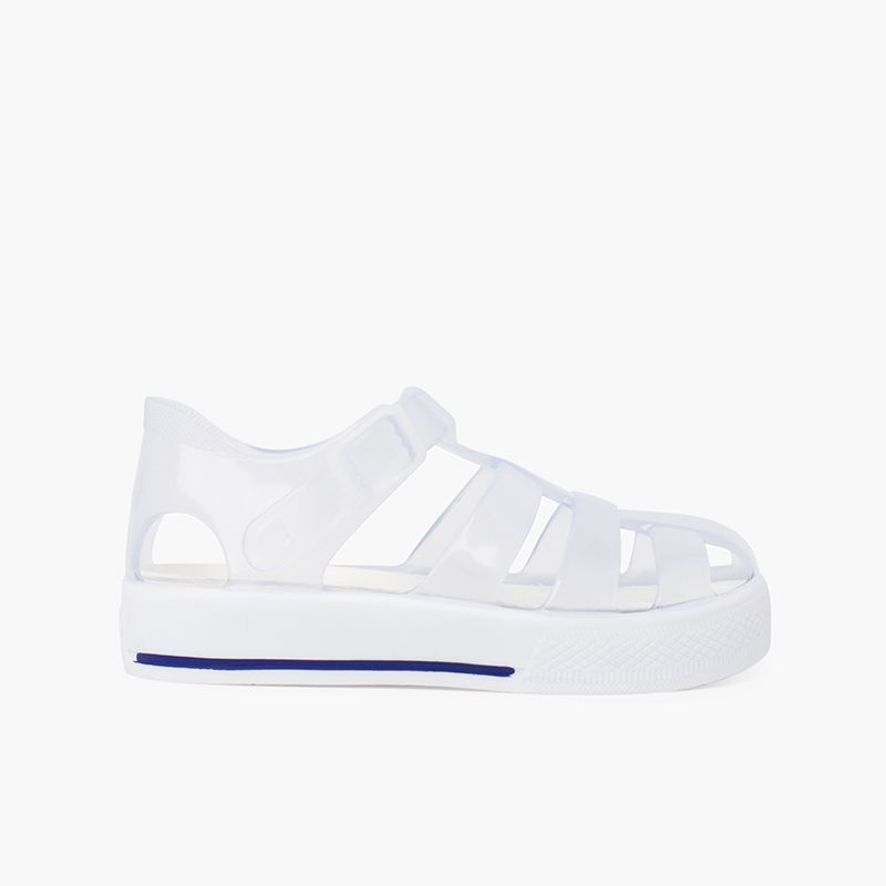 Jelly sandals tennis clip closure