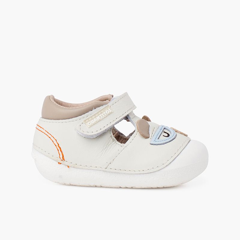 Teddy bear first steps flexible sole sandals