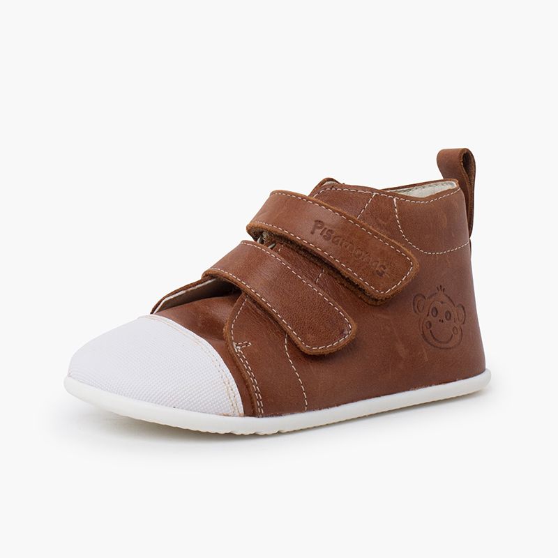 White toe sport leather bootie