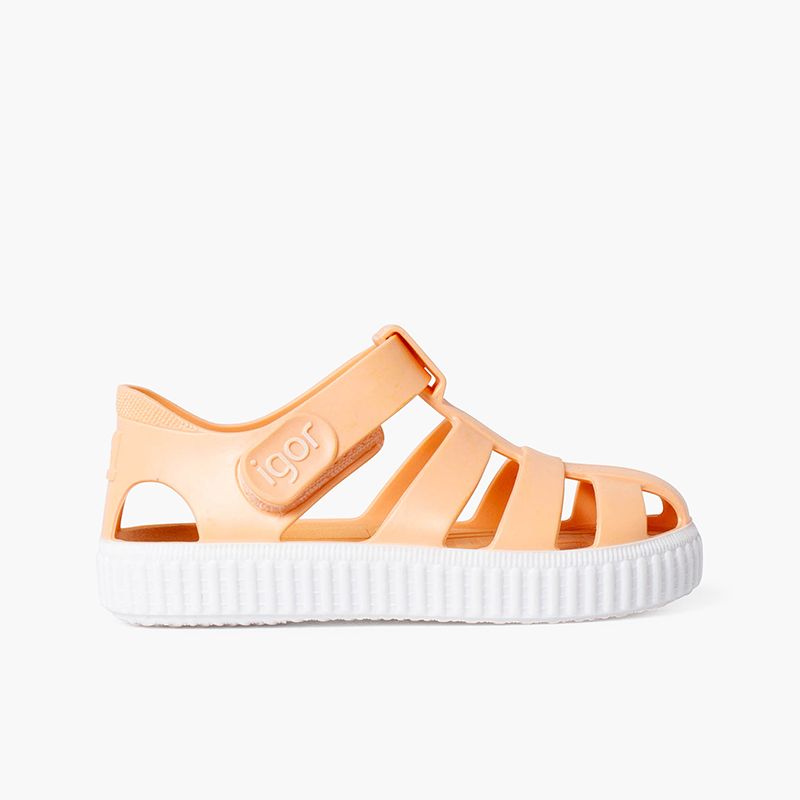 Sneakers-style jelly sandals wit riptape