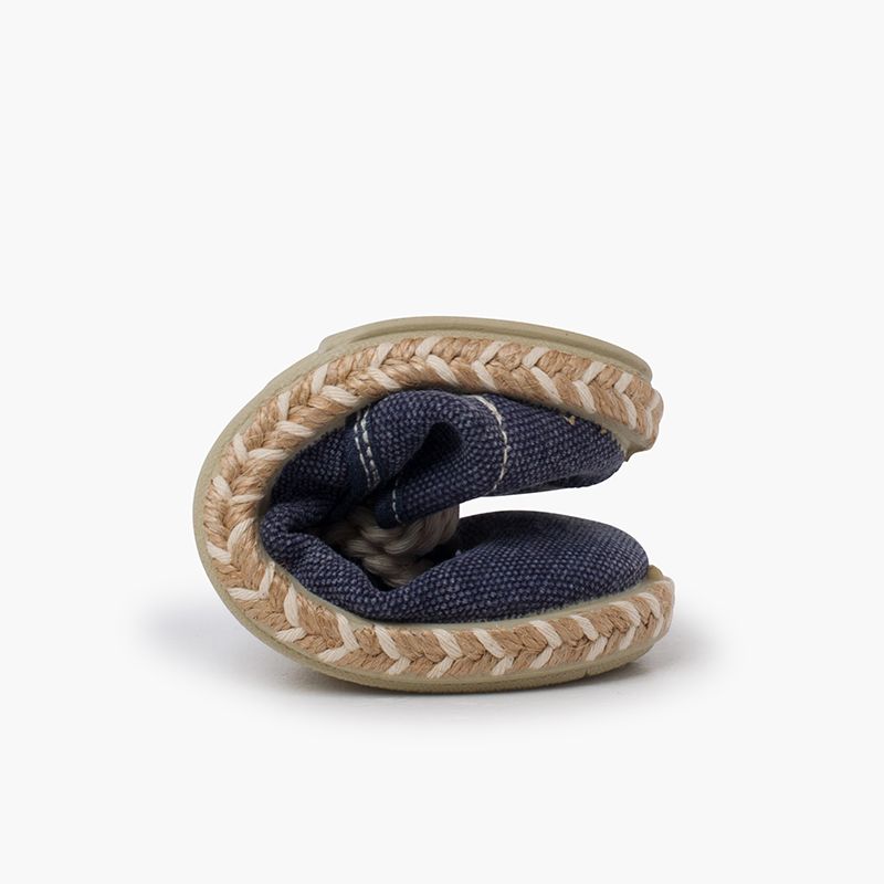 Boy's canvas blucher with two-tone jute sole