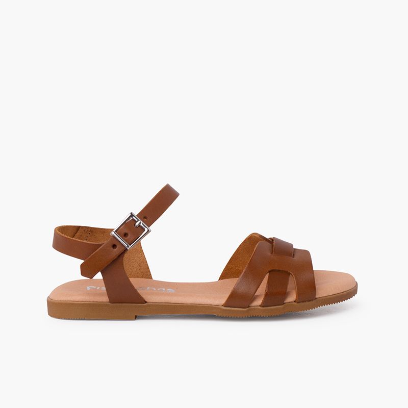 Leather Roman sandals for women and girls