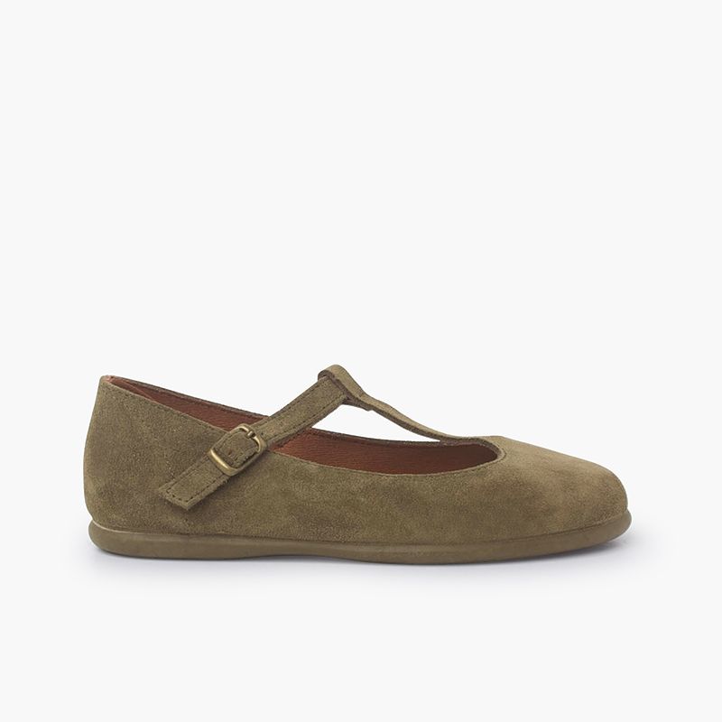 Mary Janes in suede T-Shape