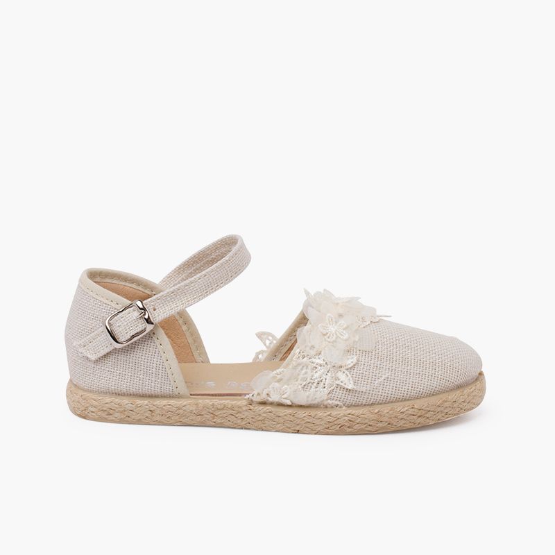 Ceremony espadrilles with lace