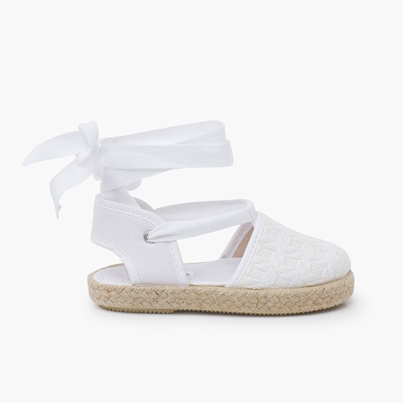 Espadrilles braided effect ribbons