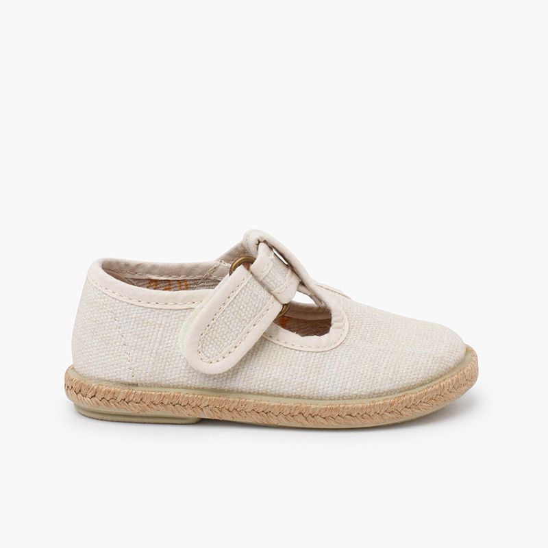 T-Bar shoes organic cotton jute soles